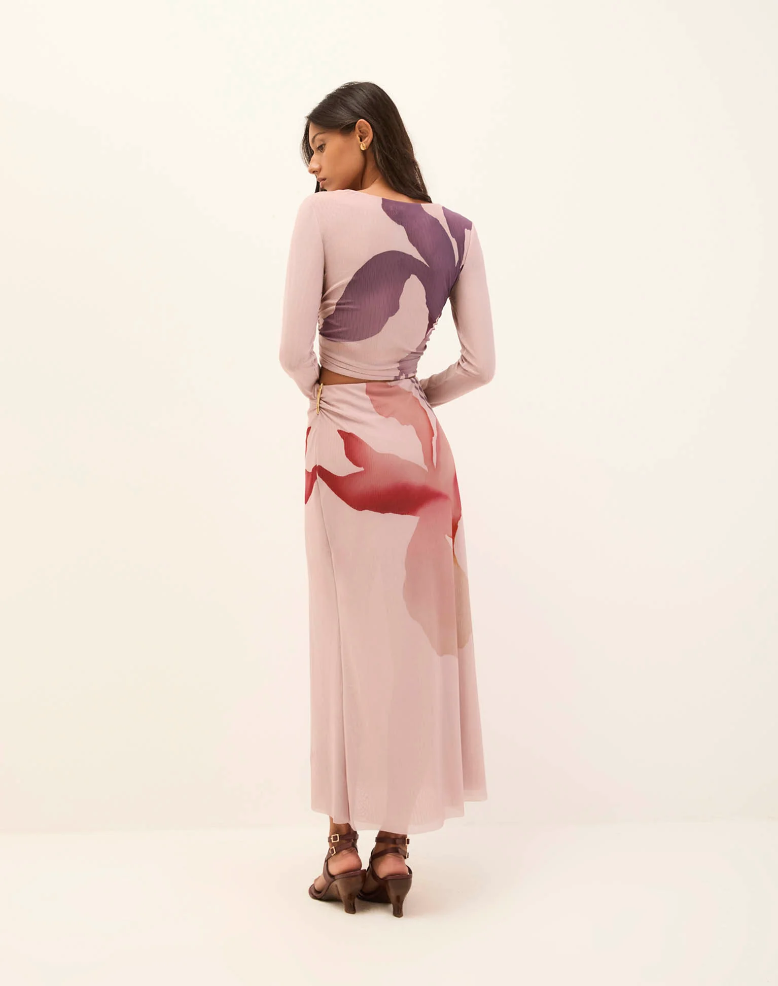 Amira Detail Long Skirt - Floreal - Image 3