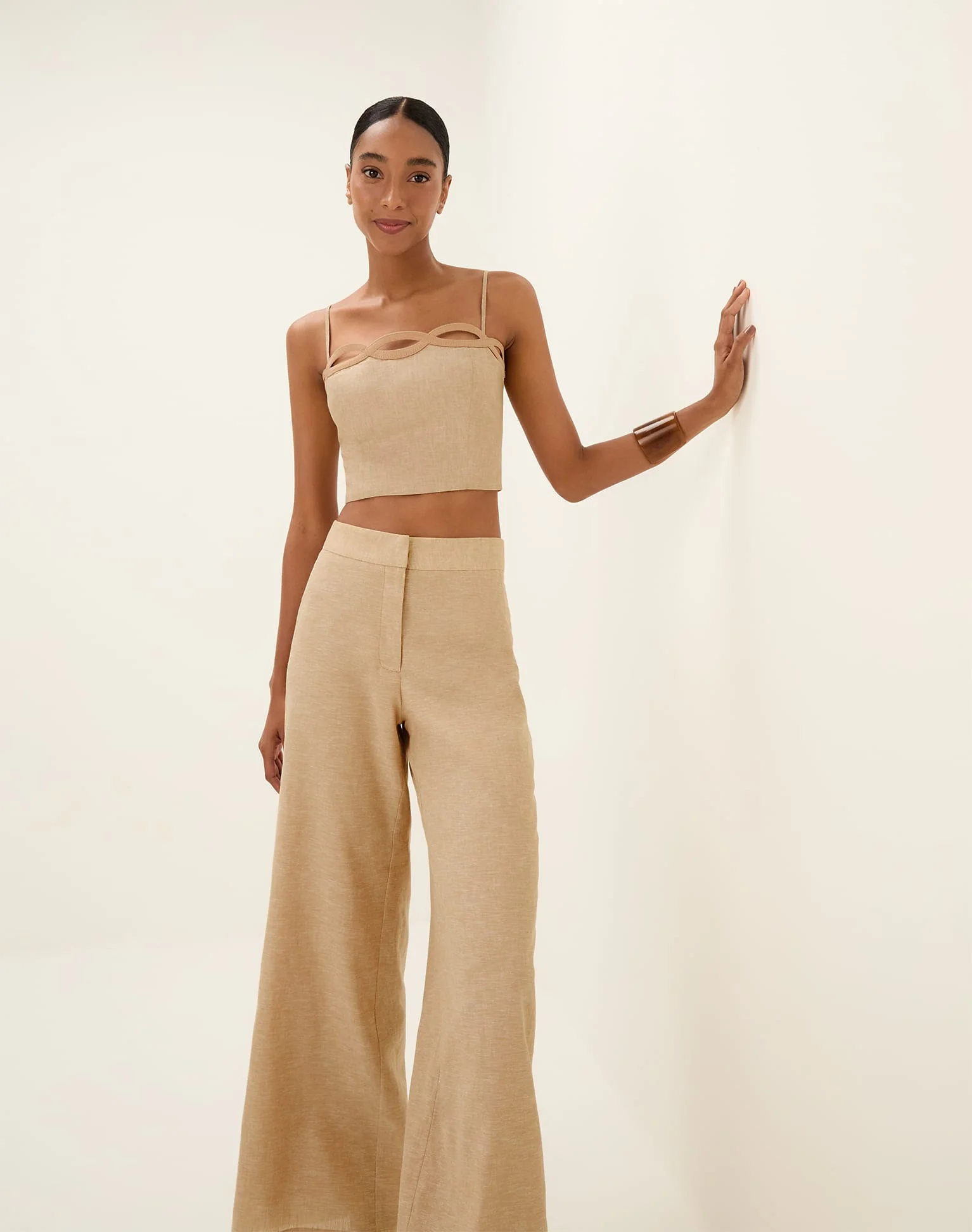 Bianca Cropped Top - Raffia - Image 4