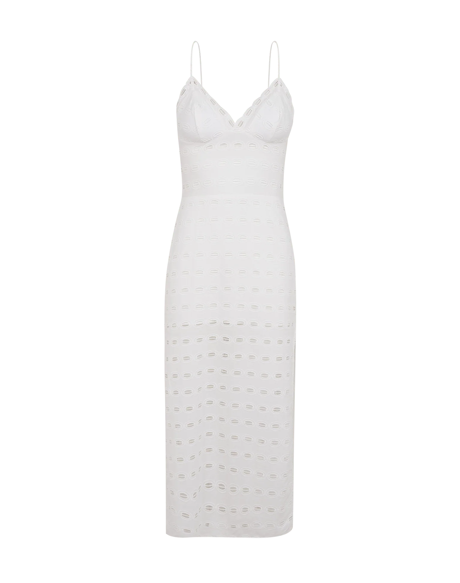 Eyelet Raya Midi Dress (Exchange Only) - Off White - Image 5