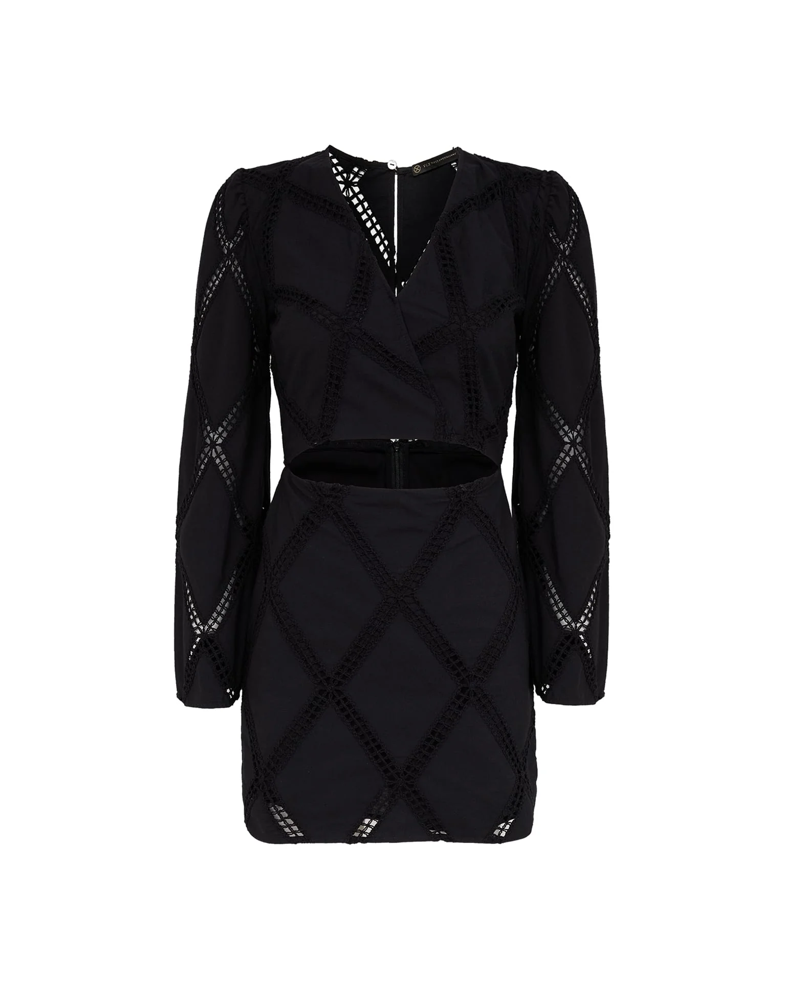 Eyelet Kaira Short Dress (Exchange Only) - Black - Image 5