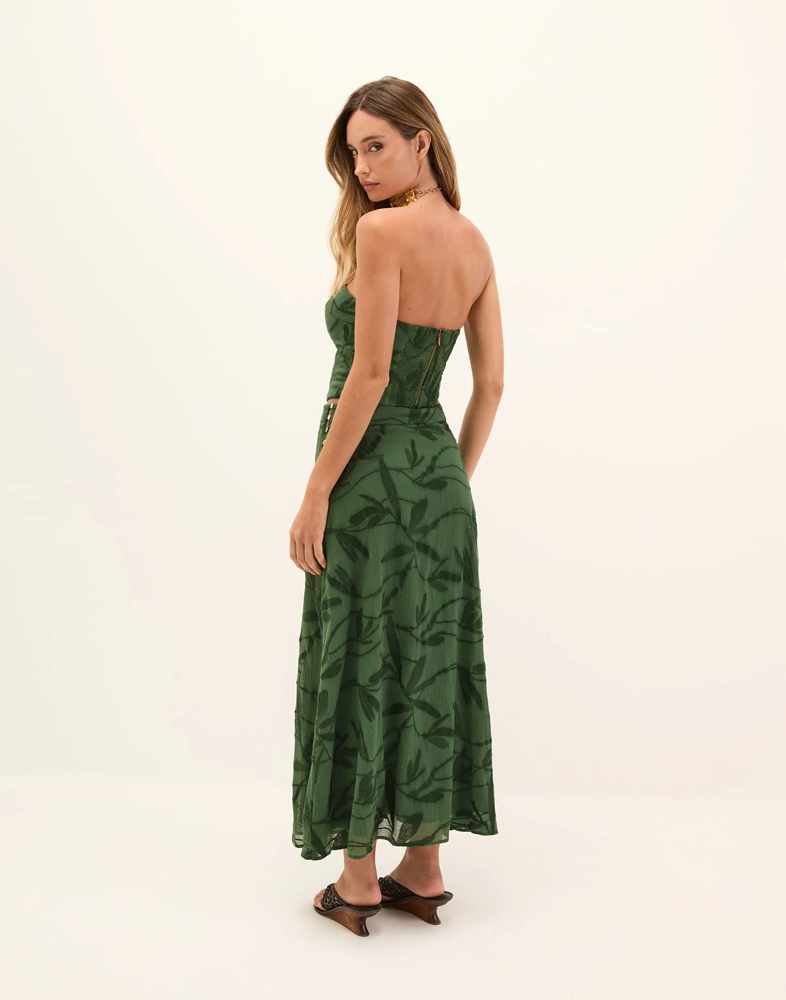 Kinsley Midi Skirt - Embroidered Free Bird - Image 3