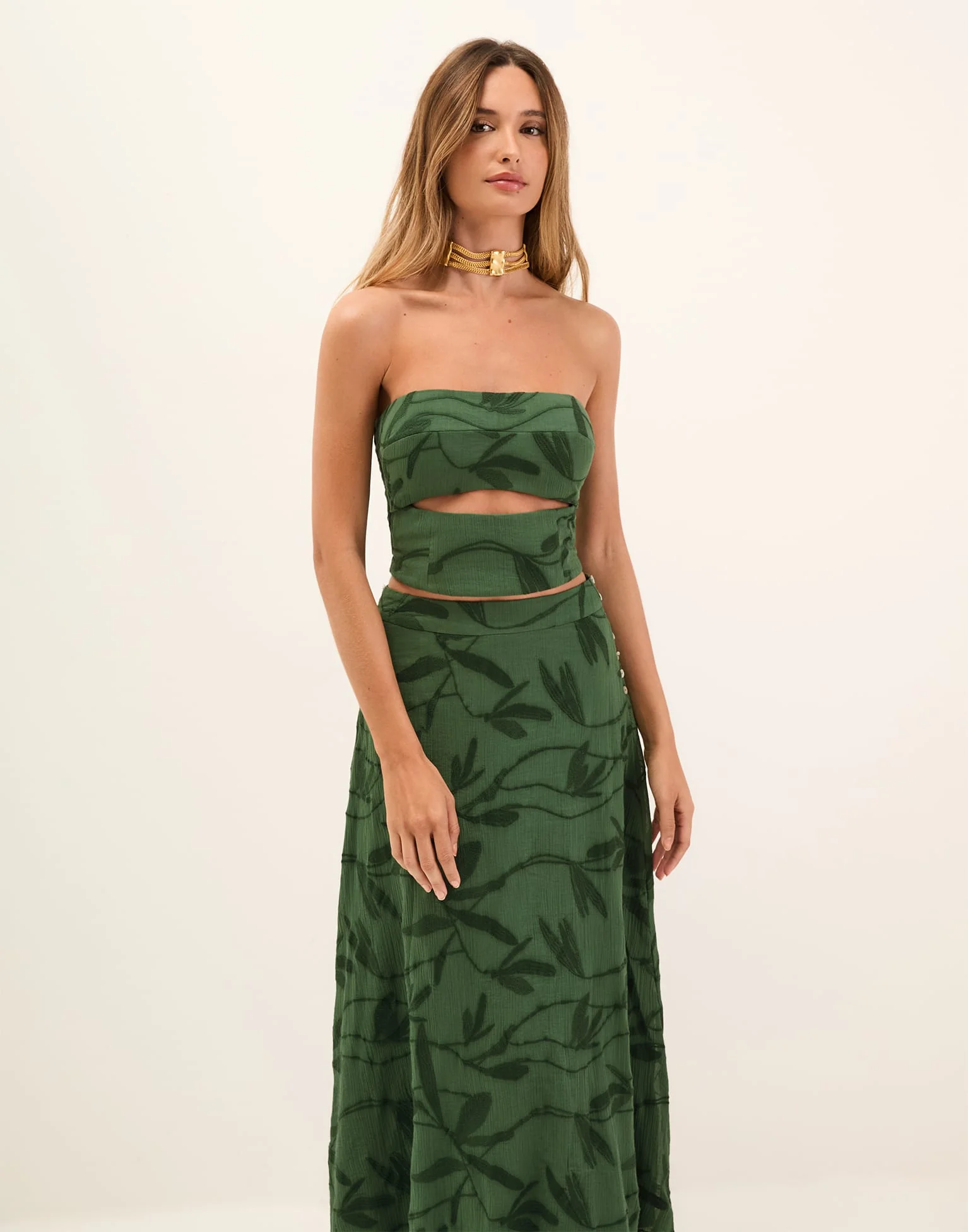 Kinsley Midi Skirt - Embroidered Free Bird - Image 4