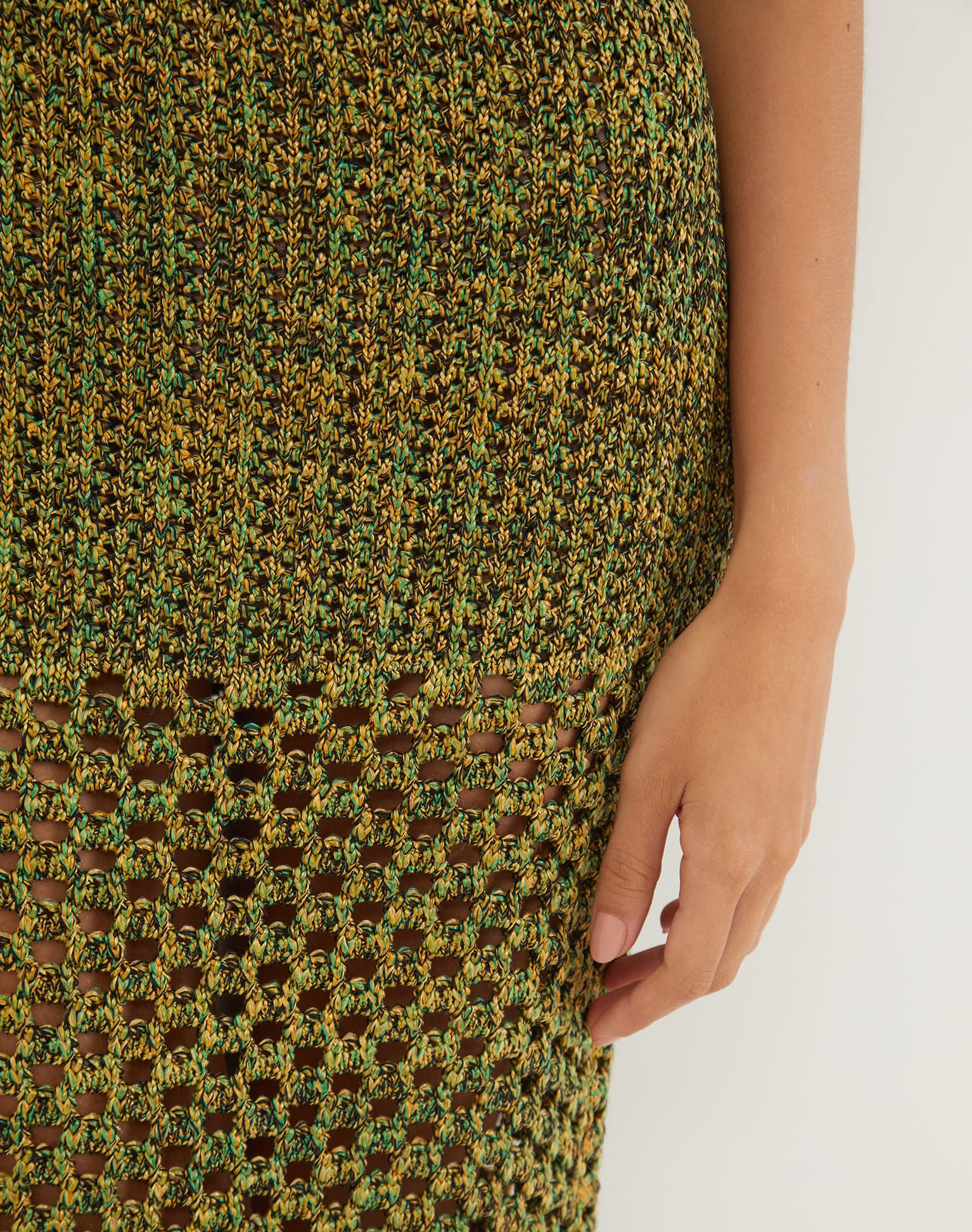 Knit Aria Midi Skirt (Final Sale) - Green - Image 6