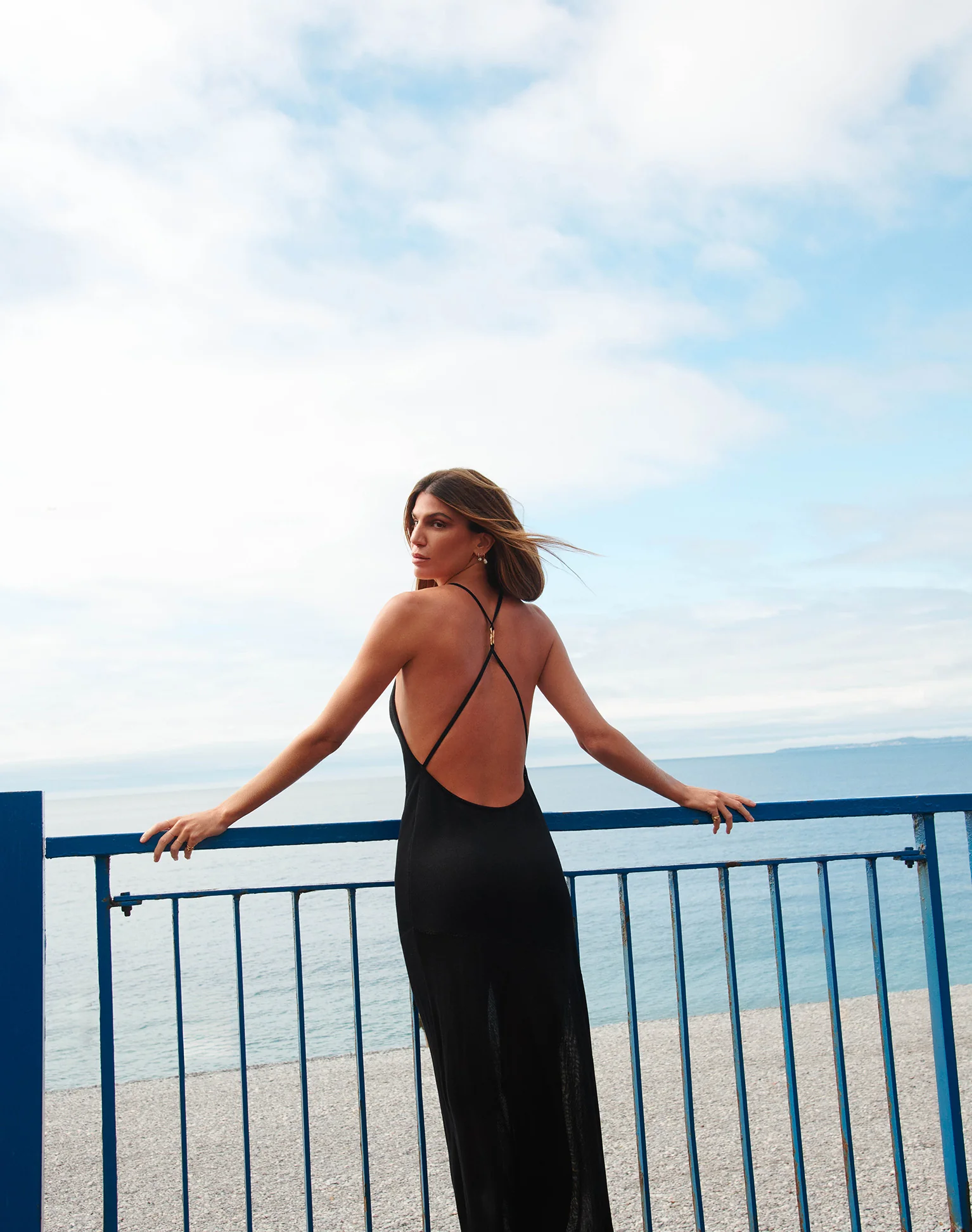 Knit Daphne Long Dress - Black - Image 4