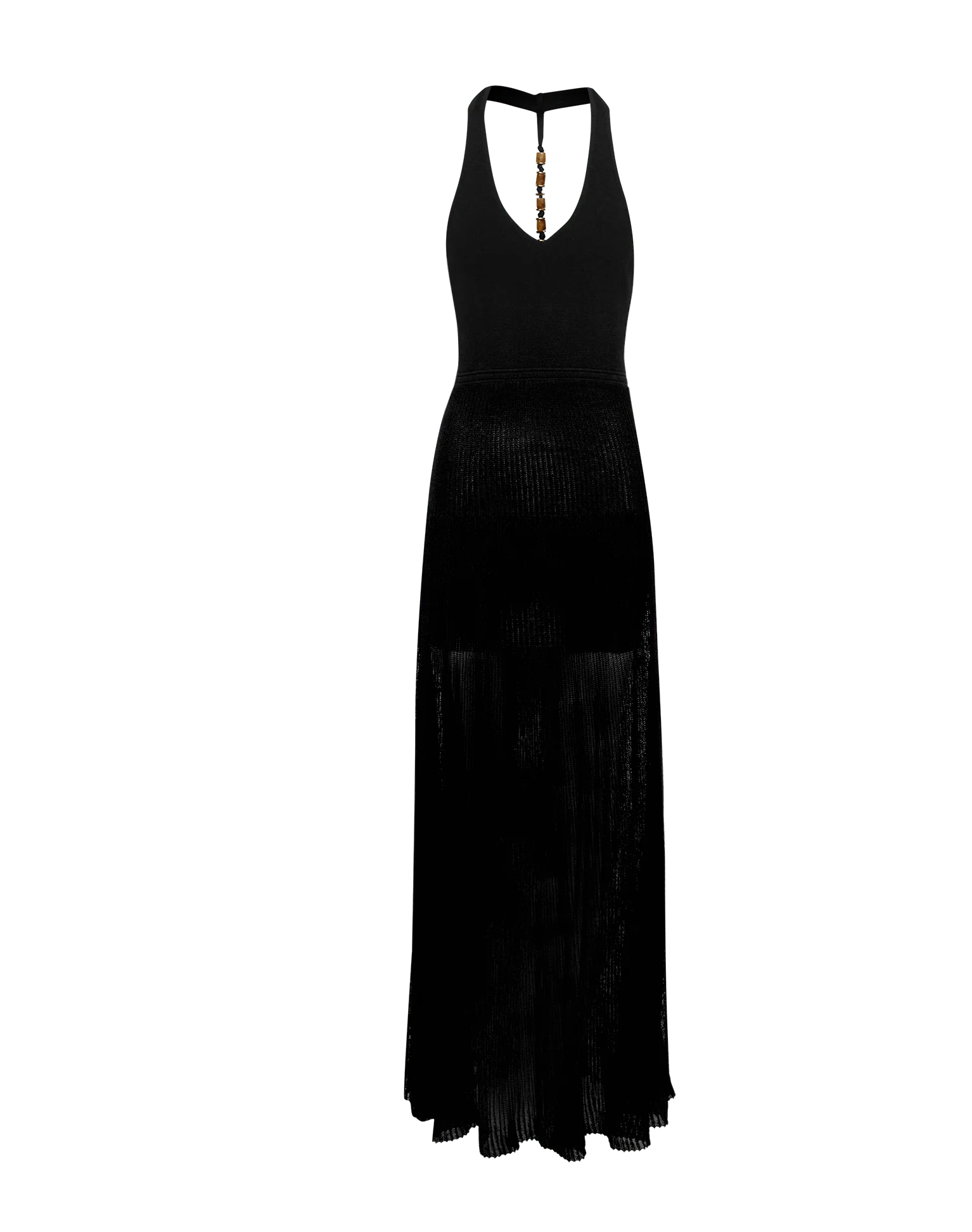 Knit Eria Long Dress - Black - Image 5