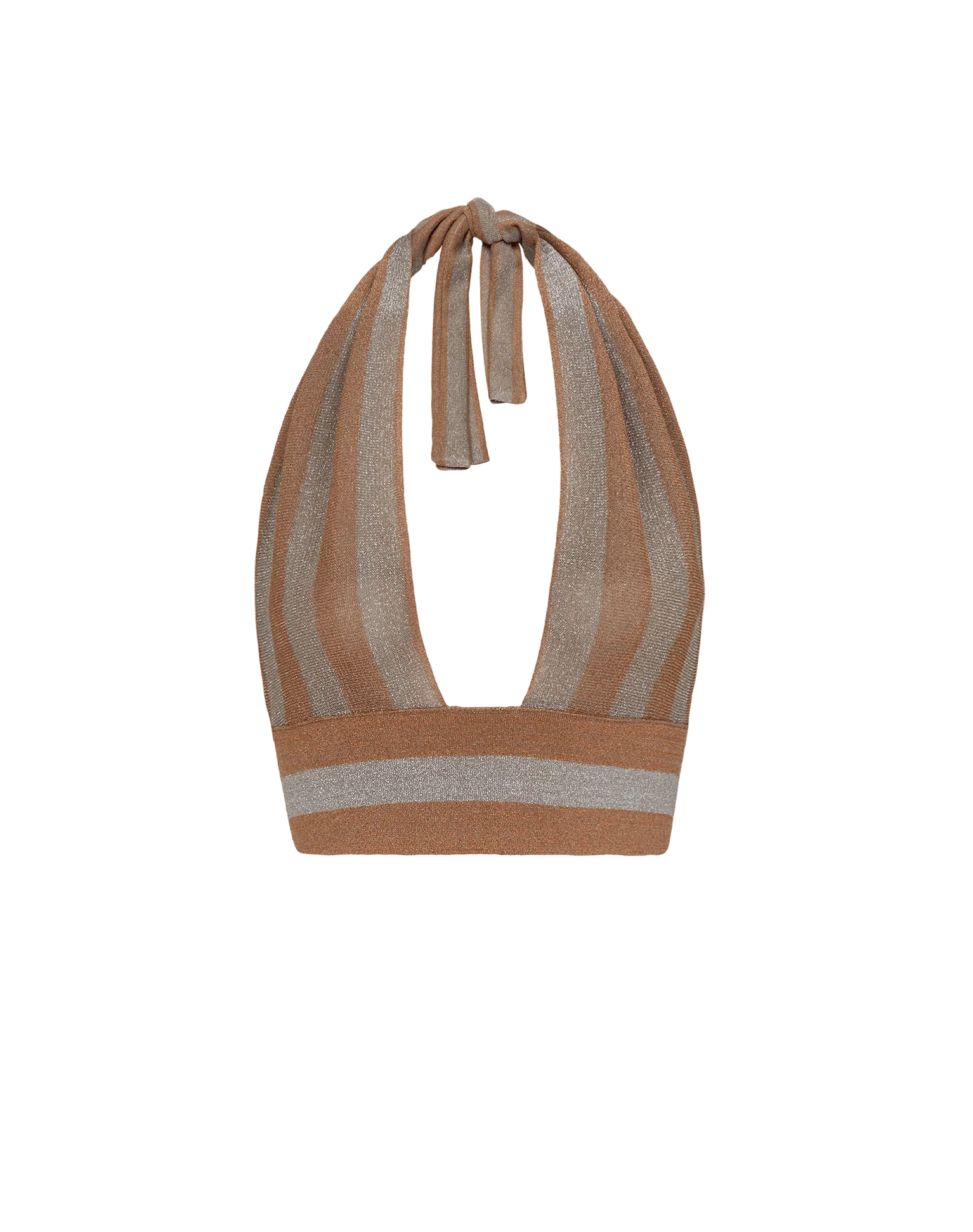 Knit Luna Halter Top - Striped Eclair - Image 9