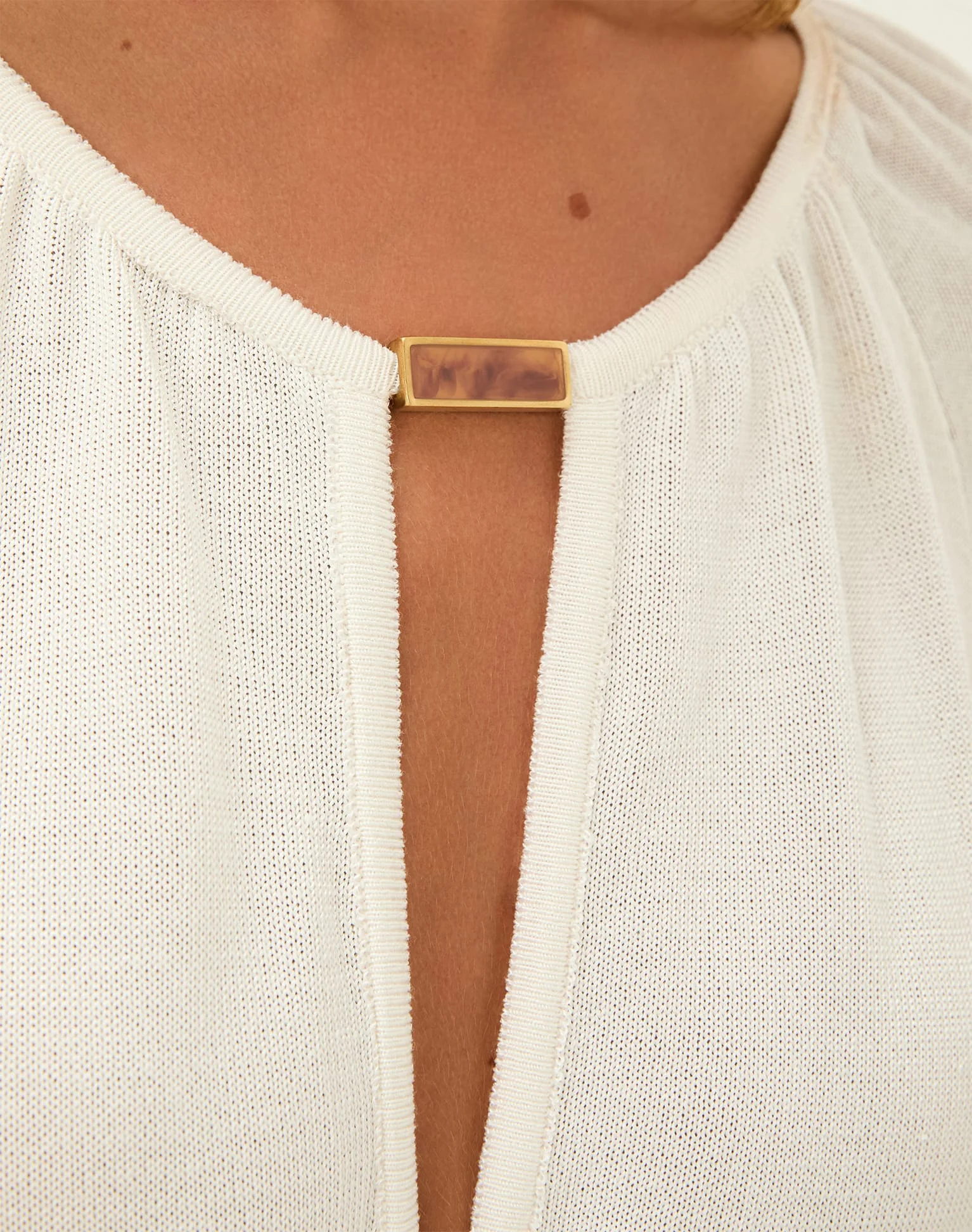 Knit Olivia Long Dress - Off White - Image 4