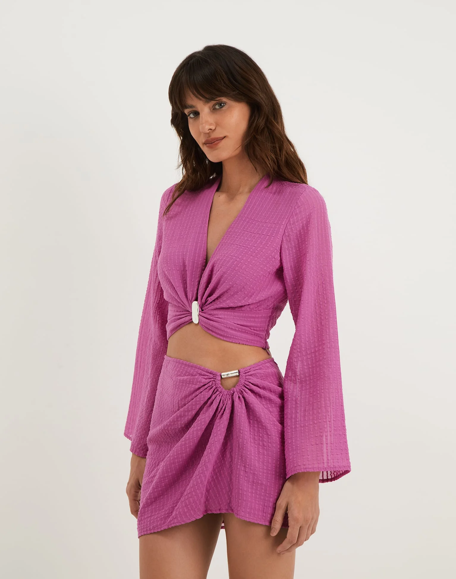 Lucie Long Sleeve Blouse - French Rose - Image 4
