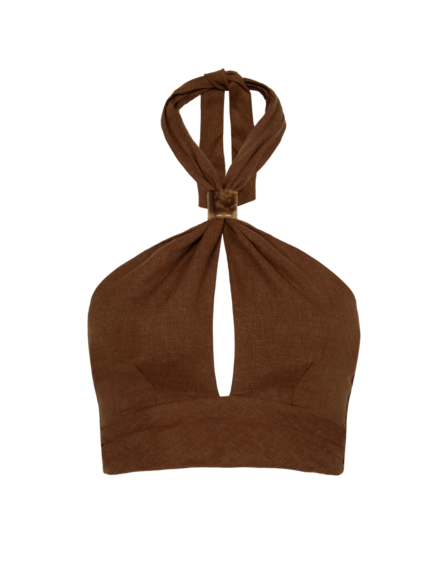 Luna Halter Top - Brown - Image 6