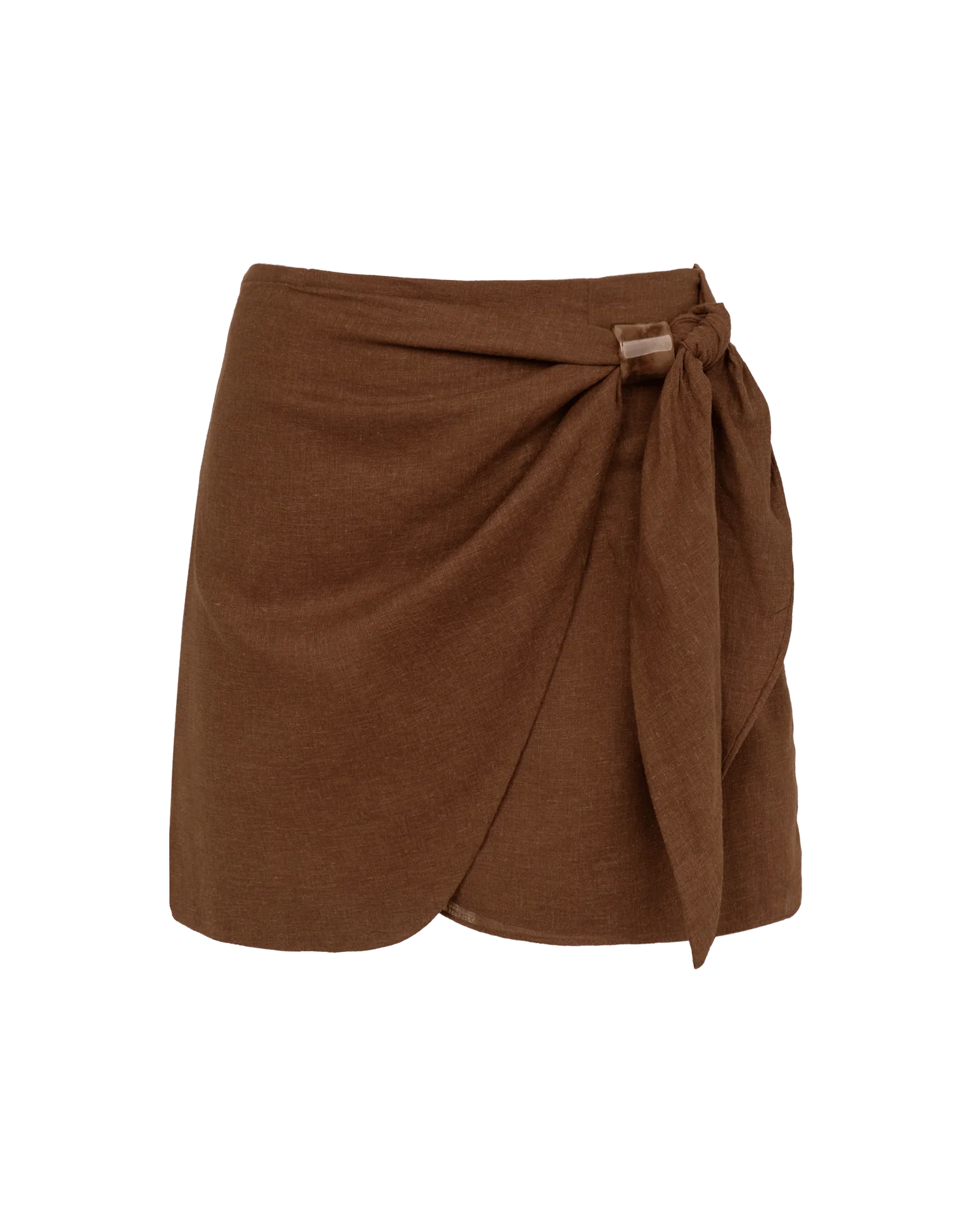 Luna Mini Skirt - Brown - Image 9