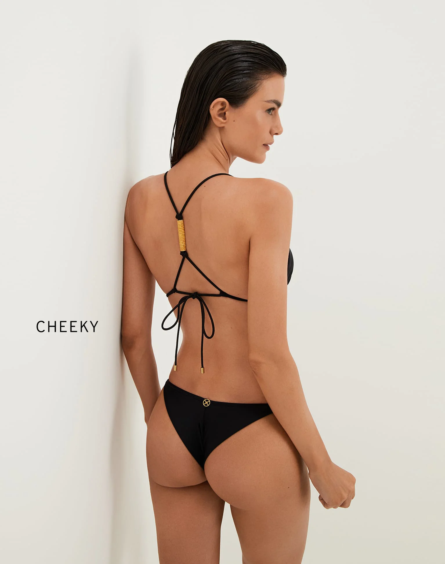 Matte Stacy T Back Tri Top - Black - Image 6