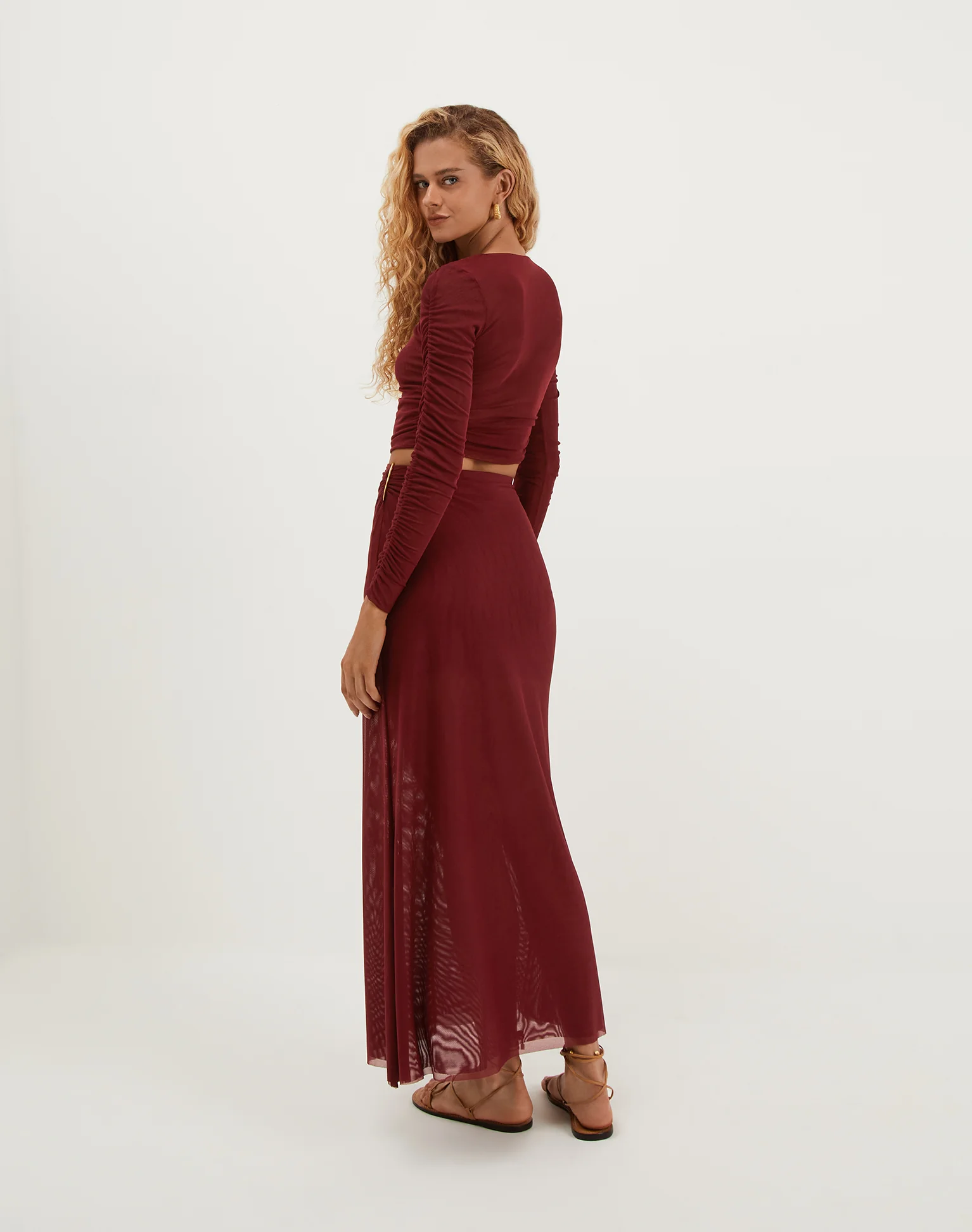 Mira Long Sleeve Top - Ponche - Image 3