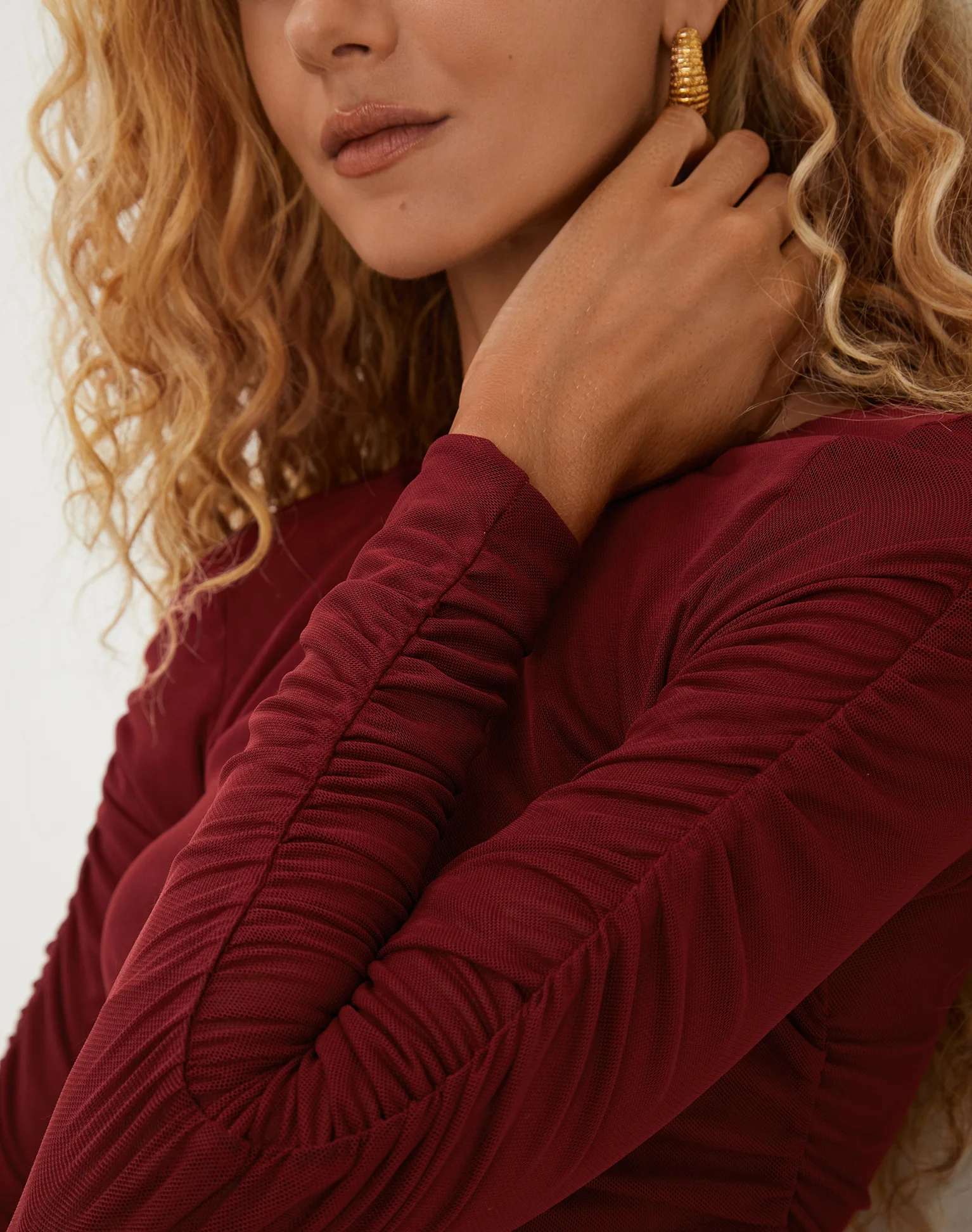 Mira Long Sleeve Top - Ponche - Image 4