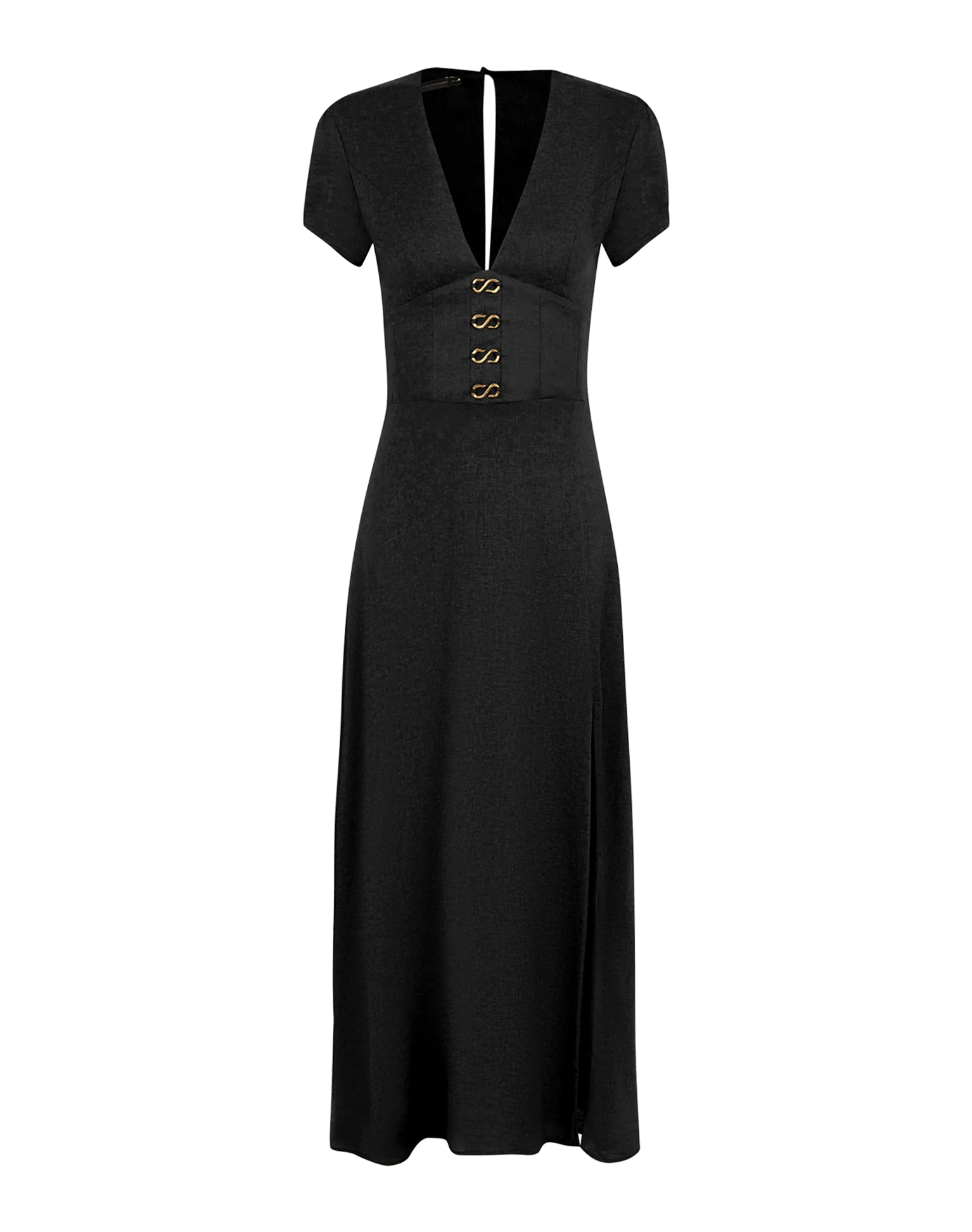Nila Midi Dress - Black - Image 4
