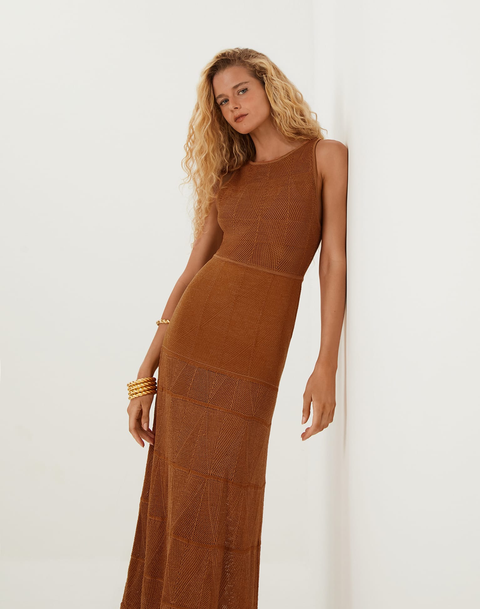 Knit Silvie Long Dress - Éclair - Image 3